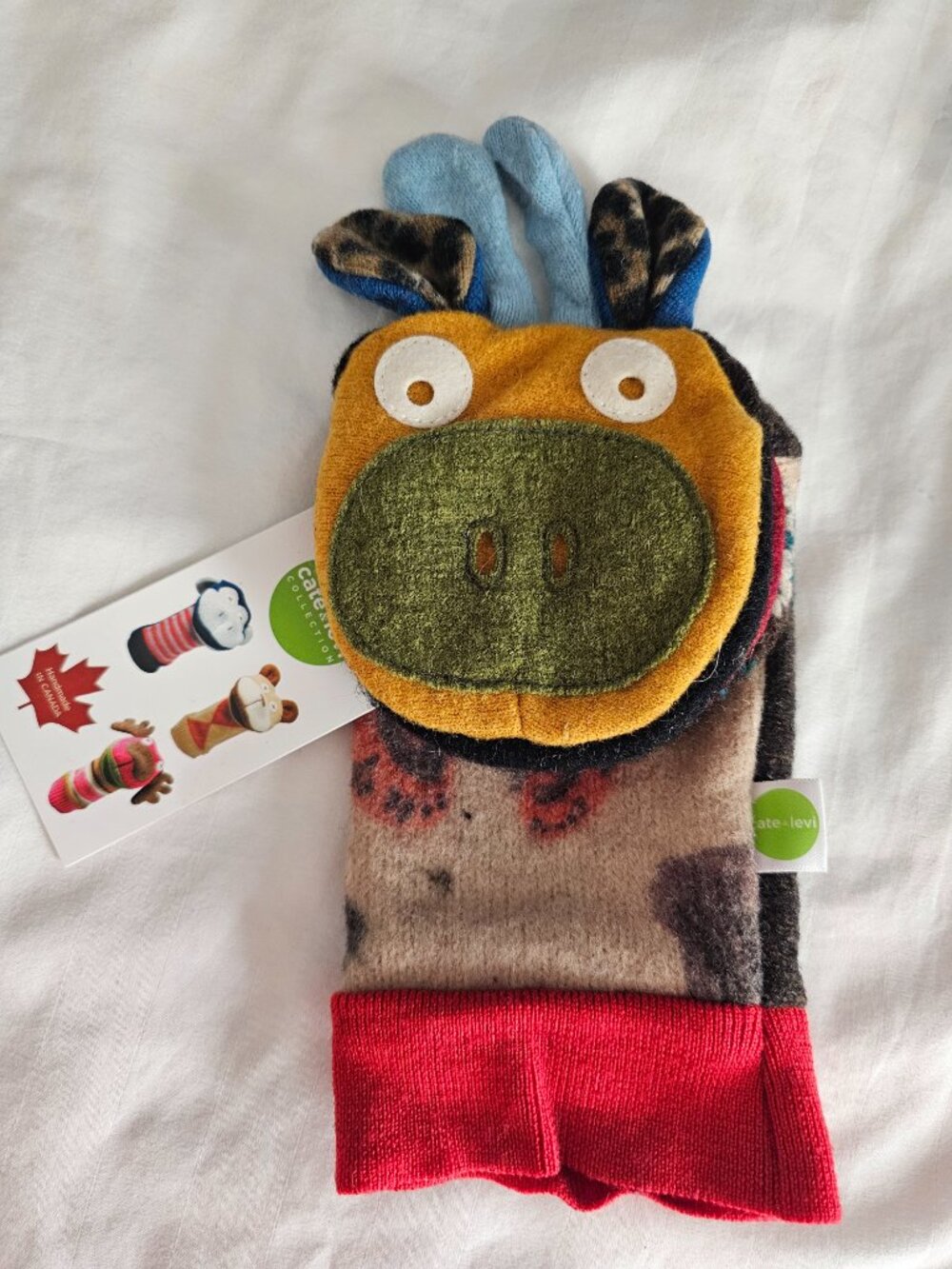 Cate & Levi Hand Puppet (Giraffe) Handmade in Canada